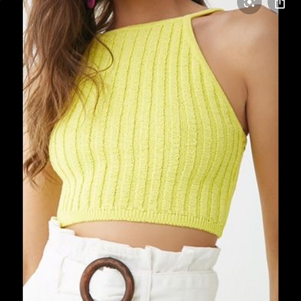 High neck crop top